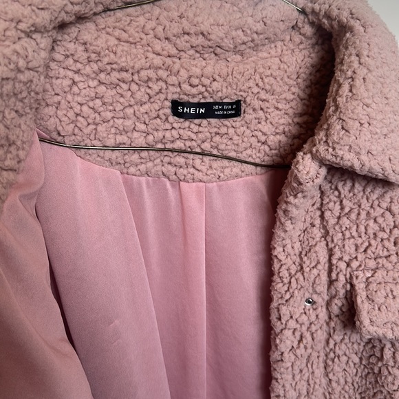 Teddy bear pink shacket - Picture 2 of 2